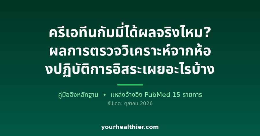 ครีเอทีนกัมมี่ได้ผลจริงไหม? ผลการตรวจวิเคราะห์จากห้องปฏิบัติการอิสระเผยอะไรบ้าง