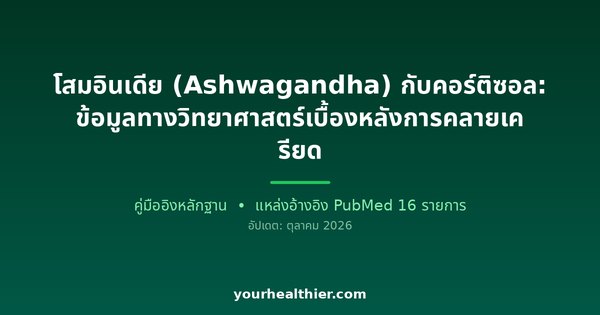 โสมอินเดีย (Ashwagandha) กับคอร์ติซอล: ข้อมูลทางวิทยาศาสตร์เบื้องหลังการคลายเครียด