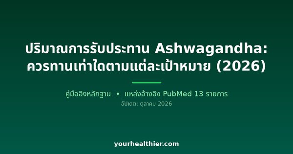 ปริมาณการรับประทาน Ashwagandha: ควรทานเท่าใดตามแต่ละเป้าหมาย (2026)