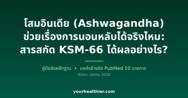 โสมอินเดีย (Ashwagandha) ช่วยเรื่องการนอนหลับได้จริงไหม: สารสกัด KSM-66 ได้ผลอย่างไร?