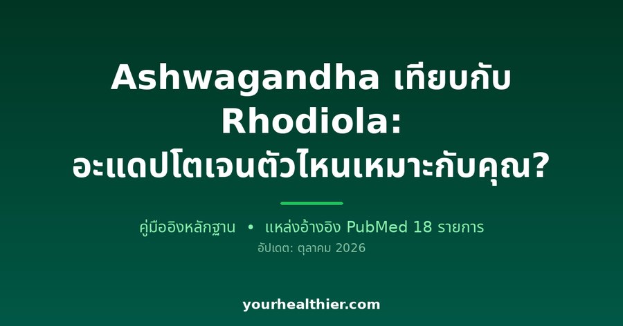 Ashwagandha เทียบกับ Rhodiola: อะแดปโตเจนตัวไหนเหมาะกับคุณ?