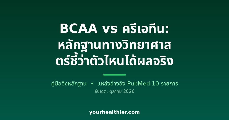 BCAA vs ครีเอทีน: หลักฐานทางวิทยาศาสตร์ชี้ว่าตัวไหนได้ผลจริง