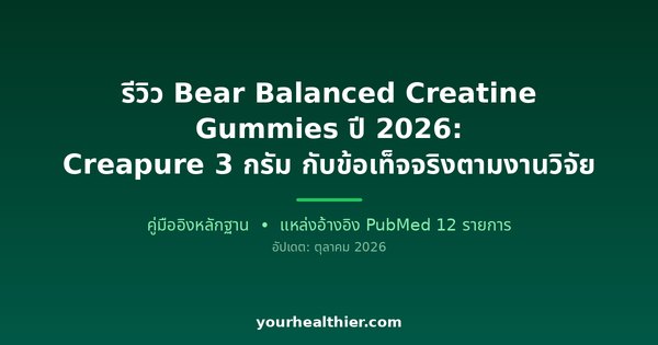 รีวิว Bear Balanced Creatine Gummies ปี 2026: Creapure 3 กรัม กับข้อเท็จจริงตามงานวิจัย