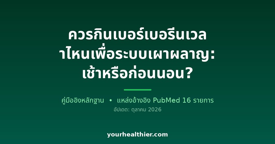 ควรกินเบอร์เบอรีนเวลาไหนเพื่อระบบเผาผลาญ: เช้าหรือก่อนนอน?