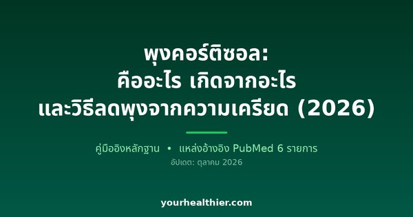 พุงคอร์ติซอล: คืออะไร เกิดจากอะไร และวิธีลดพุงจากความเครียด (2026)