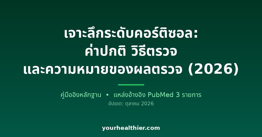 เจาะลึกระดับคอร์ติซอล: ค่าปกติ วิธีตรวจ และความหมายของผลตรวจ (2026)