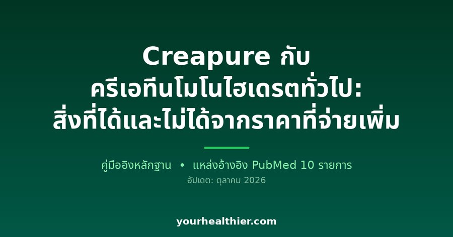 Creapure กับ ครีเอทีนโมโนไฮเดรตทั่วไป: สิ่งที่ได้และไม่ได้จากราคาที่จ่ายเพิ่ม