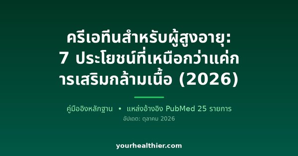ครีเอทีนสำหรับผู้สูงอายุ: 7 ประโยชน์ที่เหนือกว่าแค่การเสริมกล้ามเนื้อ (2026)