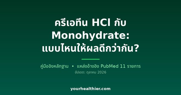 ครีเอทีน HCl กับ Monohydrate: แบบไหนให้ผลดีกว่ากัน?