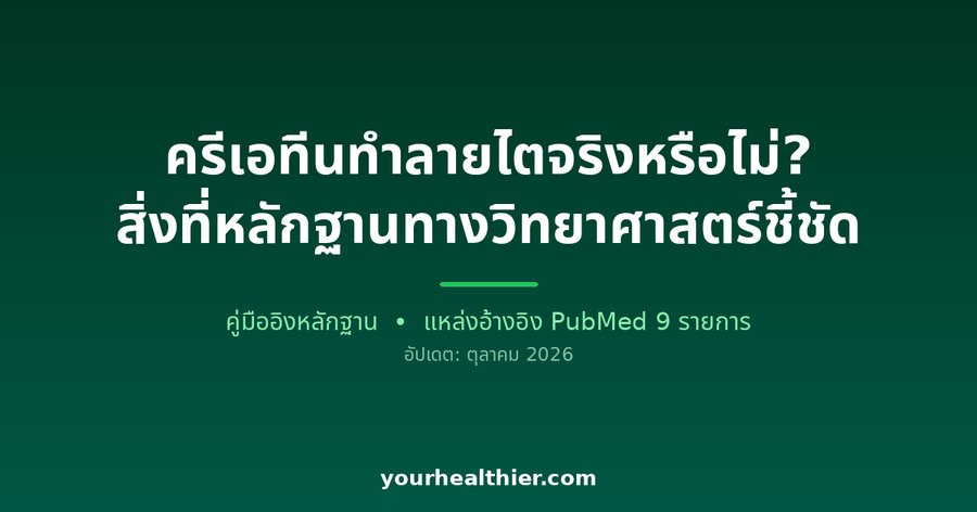 ครีเอทีนทำลายไตจริงหรือไม่? สิ่งที่หลักฐานทางวิทยาศาสตร์ชี้ชัด