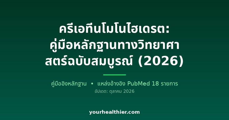 ครีเอทีนโมโนไฮเดรต: คู่มือหลักฐานทางวิทยาศาสตร์ฉบับสมบูรณ์ (2026)