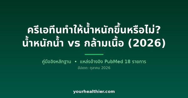 ครีเอทีนทำให้น้ำหนักขึ้นหรือไม่? น้ำหนักน้ำ vs กล้ามเนื้อ (2026)