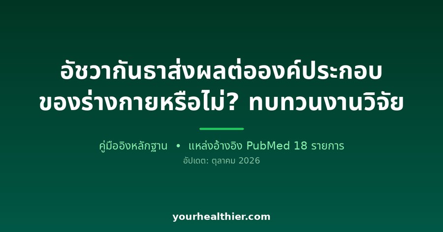 อัชวากันธาส่งผลต่อองค์ประกอบของร่างกายหรือไม่? ทบทวนงานวิจัย