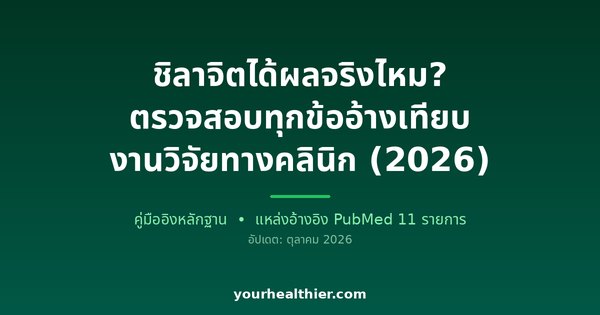ชิลาจิตได้ผลจริงไหม? ตรวจสอบทุกข้ออ้างเทียบงานวิจัยทางคลินิก (2026)