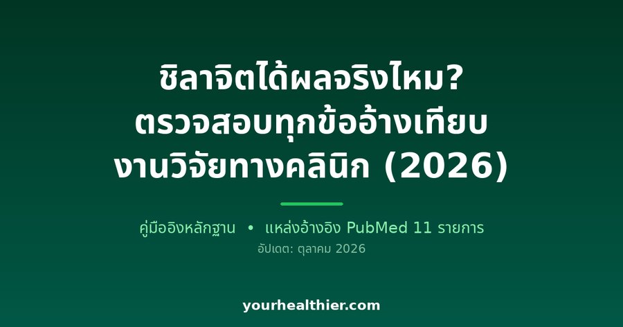 ชิลาจิตได้ผลจริงไหม? ตรวจสอบทุกข้ออ้างเทียบงานวิจัยทางคลินิก (2026)