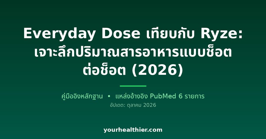 Everyday Dose เทียบกับ Ryze: เจาะลึกปริมาณสารอาหารแบบช็อตต่อช็อต (2026)