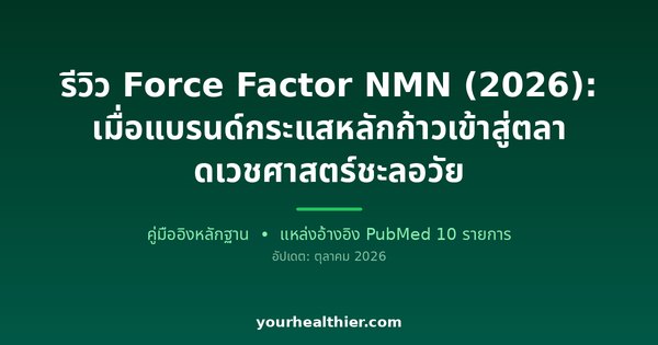 รีวิว Force Factor NMN (2026): เมื่อแบรนด์กระแสหลักก้าวเข้าสู่ตลาดเวชศาสตร์ชะลอวัย