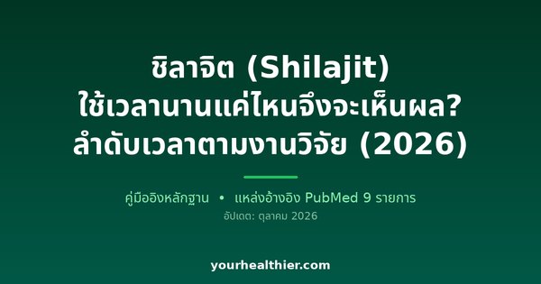 ชิลาจิต (Shilajit) ใช้เวลานานแค่ไหนจึงจะเห็นผล? ลำดับเวลาตามงานวิจัย (2026)