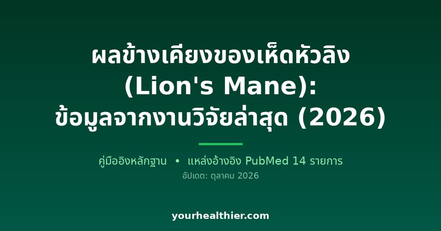 ผลข้างเคียงของเห็ดหัวลิง (Lion’s Mane): ข้อมูลจากงานวิจัยล่าสุด (2026)