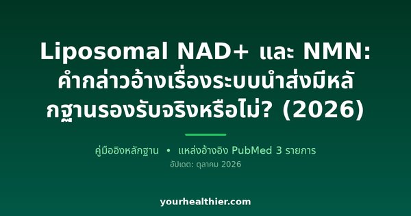 Liposomal NAD+ และ NMN: คำกล่าวอ้างเรื่องระบบนำส่งมีหลักฐานรองรับจริงหรือไม่? (2026)