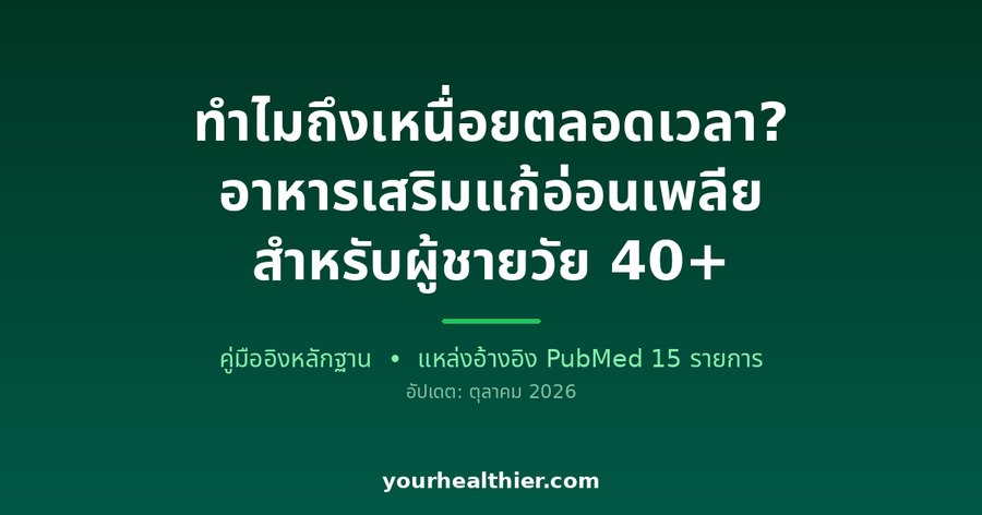 ทำไมถึงเหนื่อยตลอดเวลา? อาหารเสริมแก้อ่อนเพลียสำหรับผู้ชายวัย 40+