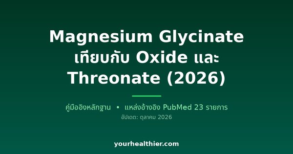 Magnesium Glycinate เทียบกับ Oxide และ Threonate (2026)