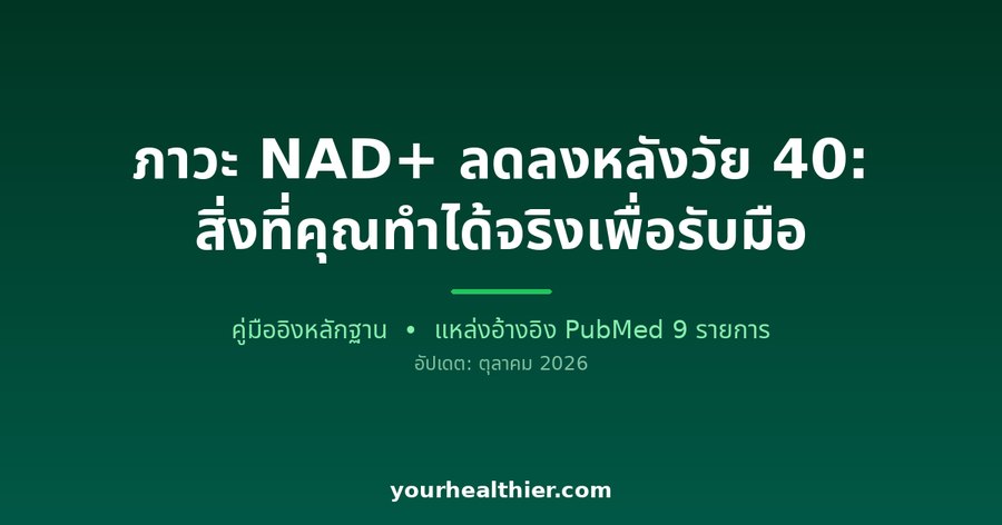 ภาวะ NAD+ ลดลงหลังวัย 40: สิ่งที่คุณทำได้จริงเพื่อรับมือ