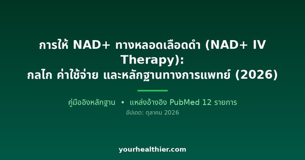 การให้ NAD+ ทางหลอดเลือดดำ (NAD+ IV Therapy): กลไก ค่าใช้จ่าย และหลักฐานทางการแพทย์ (2026)