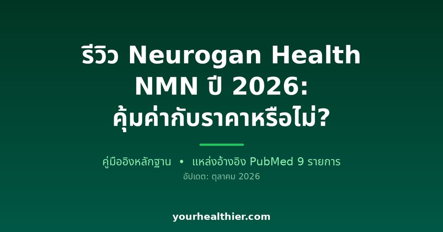 รีวิว Neurogan Health NMN ปี 2026: คุ้มค่ากับราคาหรือไม่?