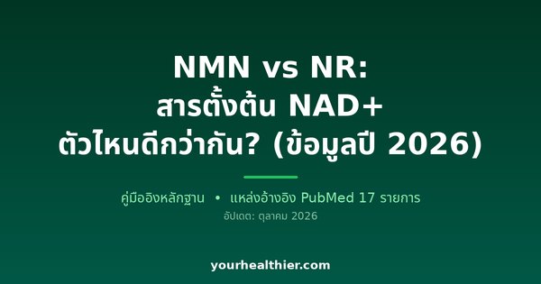 NMN vs NR: สารตั้งต้น NAD+ ตัวไหนดีกว่ากัน? (ข้อมูลปี 2026)