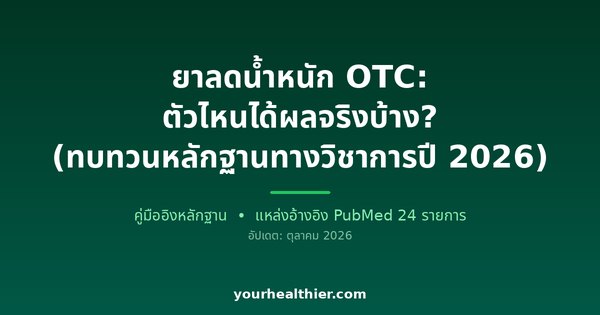 ยาลดน้ำหนัก OTC: ตัวไหนได้ผลจริงบ้าง? (ทบทวนหลักฐานทางวิชาการปี 2026)