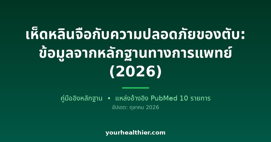 เห็ดหลินจือกับความปลอดภัยของตับ: ข้อมูลจากหลักฐานทางการแพทย์ (2026)
