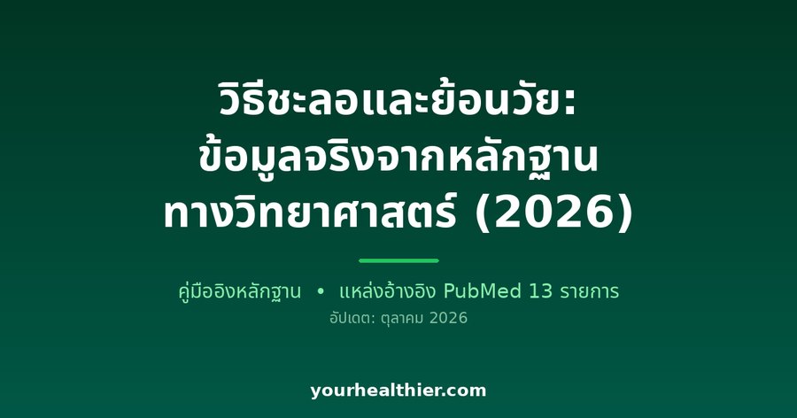 วิธีชะลอและย้อนวัย: ข้อมูลจริงจากหลักฐานทางวิทยาศาสตร์ (2026)