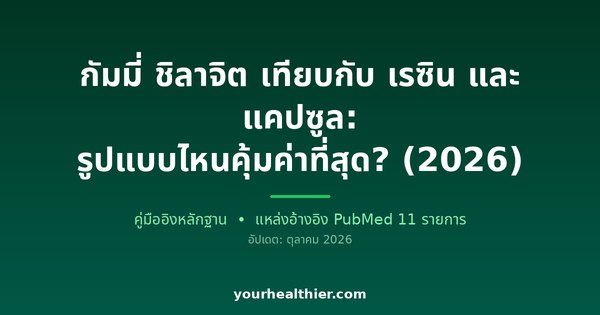 กัมมี่ ชิลาจิต เทียบกับ เรซิน และ แคปซูล: รูปแบบไหนคุ้มค่าที่สุด? (2026)