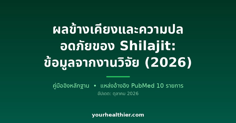 ผลข้างเคียงและความปลอดภัยของ Shilajit: ข้อมูลจากงานวิจัย (2026)