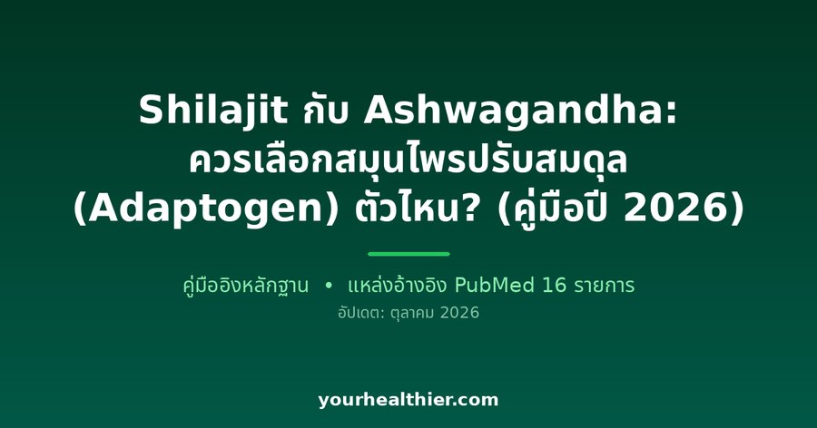 Shilajit กับ Ashwagandha: ควรเลือกสมุนไพรปรับสมดุล (Adaptogen) ตัวไหน? (คู่มือปี 2026)