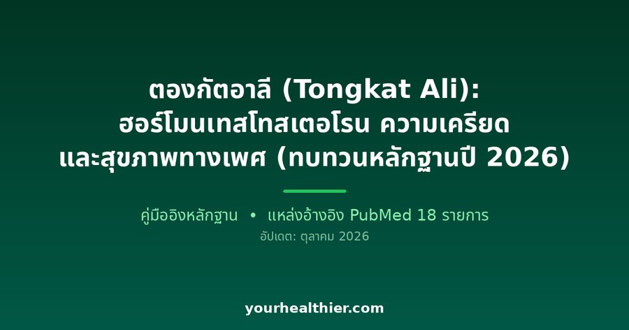 ตองกัตอาลี (Tongkat Ali): ฮอร์โมนเทสโทสเตอโรน ความเครียด และสุขภาพทางเพศ (ทบทวนหลักฐานปี 2026)