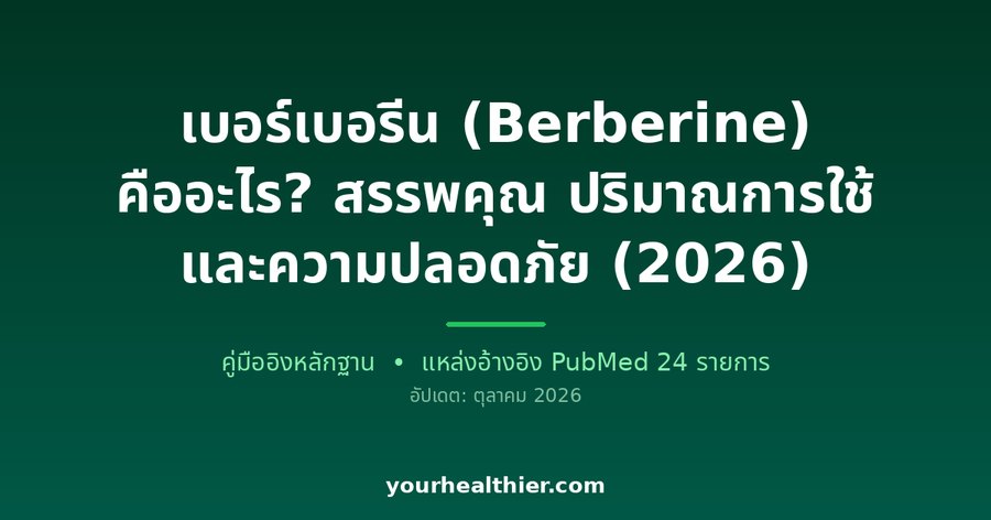 เบอร์เบอรีน (Berberine) คืออะไร? สรรพคุณ ปริมาณการใช้ และความปลอดภัย (2026)