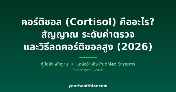 คอร์ติซอล (Cortisol) คืออะไร? สัญญาณ ระดับค่าตรวจ และวิธีลดคอร์ติซอลสูง (2026)