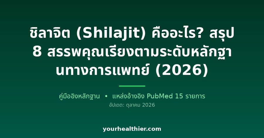ชิลาจิต (Shilajit) คืออะไร? สรุป 8 สรรพคุณเรียงตามระดับหลักฐานทางการแพทย์ (2026)